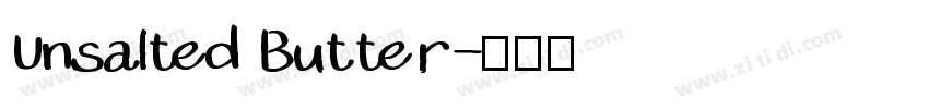 Unsalted Butter字体转换